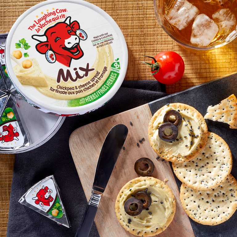 The Laughing Cow® Mix Chickpeas with Herbs Crackers with Black Olives & Sesame seeds